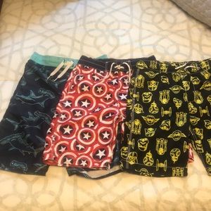 Lot of Boys Swim Trunks, XL.. Star Wars, Marvel
